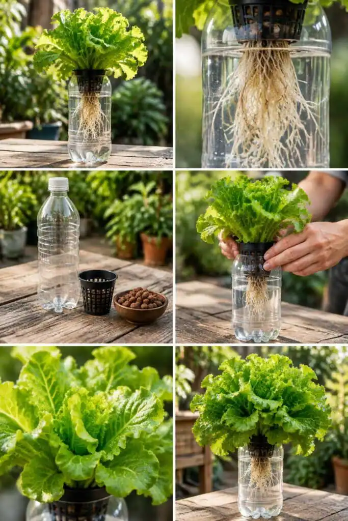 Hydroponie en bouteille : la salade sans terre qui pousse dans la cuisine