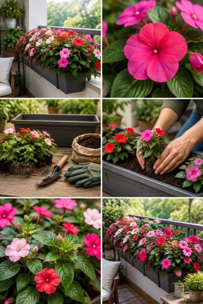Impatiens : la fleur qui remplit un balcon nord en 6 semaines