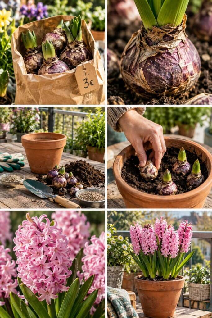 Jacinthes en pot dehors : le parfum de mars sur le balcon pour 3 euros