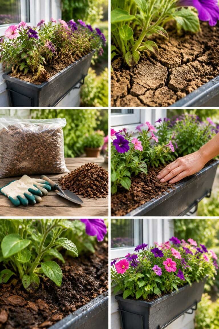 Jardinière qui se vide trop vite : la couche de paillis qui change tout