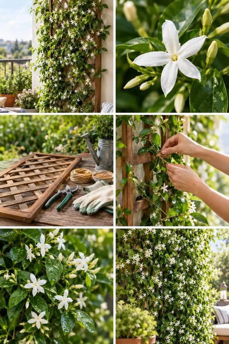 Jasmin étoilé : le brise-vue parfumé qui couvre 2 mètres de balcon en un été