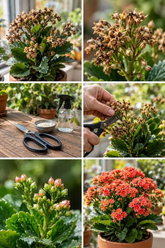 Kalanchoé : coupez les fleurs fanées et il refleurit quelques semaines plus tard