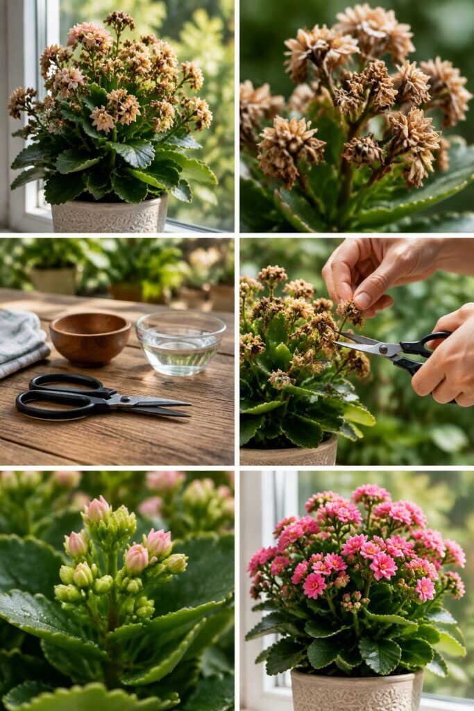 Kalanchoé offert : coupez les fleurs fanées et il refleurit 2 mois plus tard