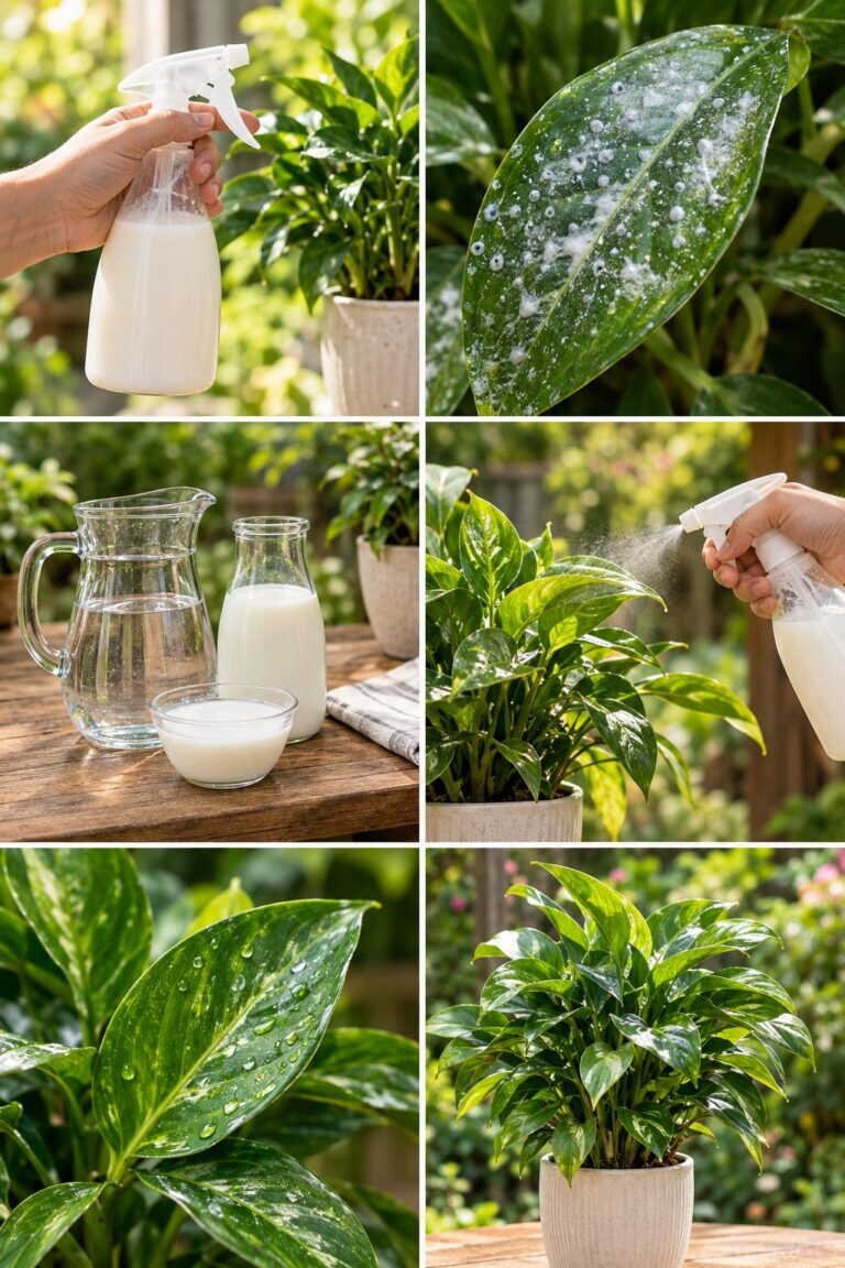 Lait dilué sur les feuilles : le remède contre l&rsquo;oïdium qui surprend