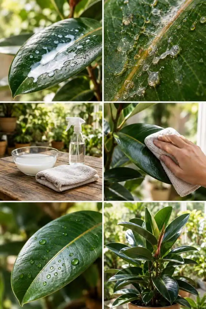 Lait sur les feuilles pour les faire briller : l'astuce qui les étouffe