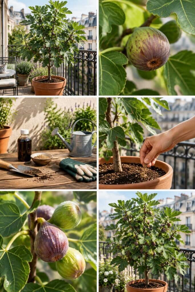 Le figuier en pot donne des figues même sur un balcon parisien, à une condition