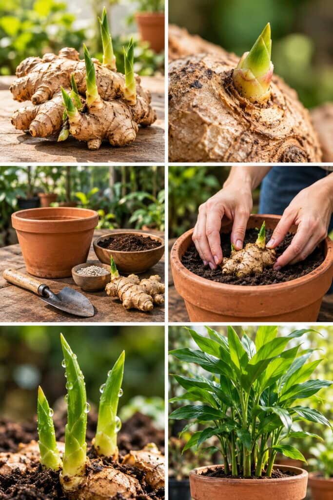 Le gingembre du supermarché devient une plante magnifique en un mois
