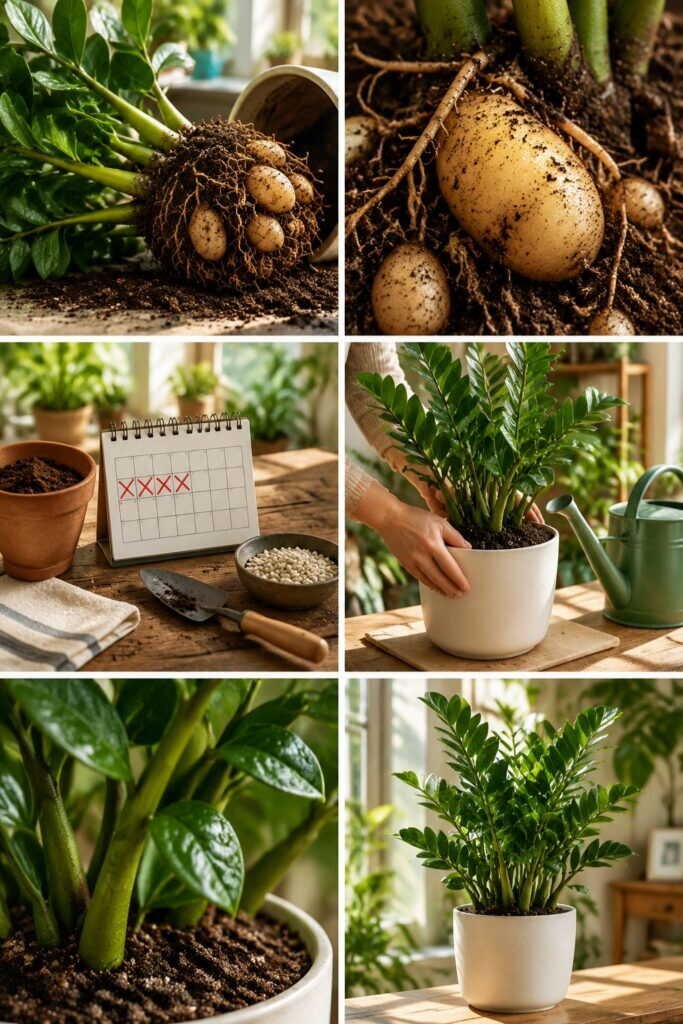 Le zamioculcas stocke l'eau dans ses tubercules : oubliez-le 3 semaines