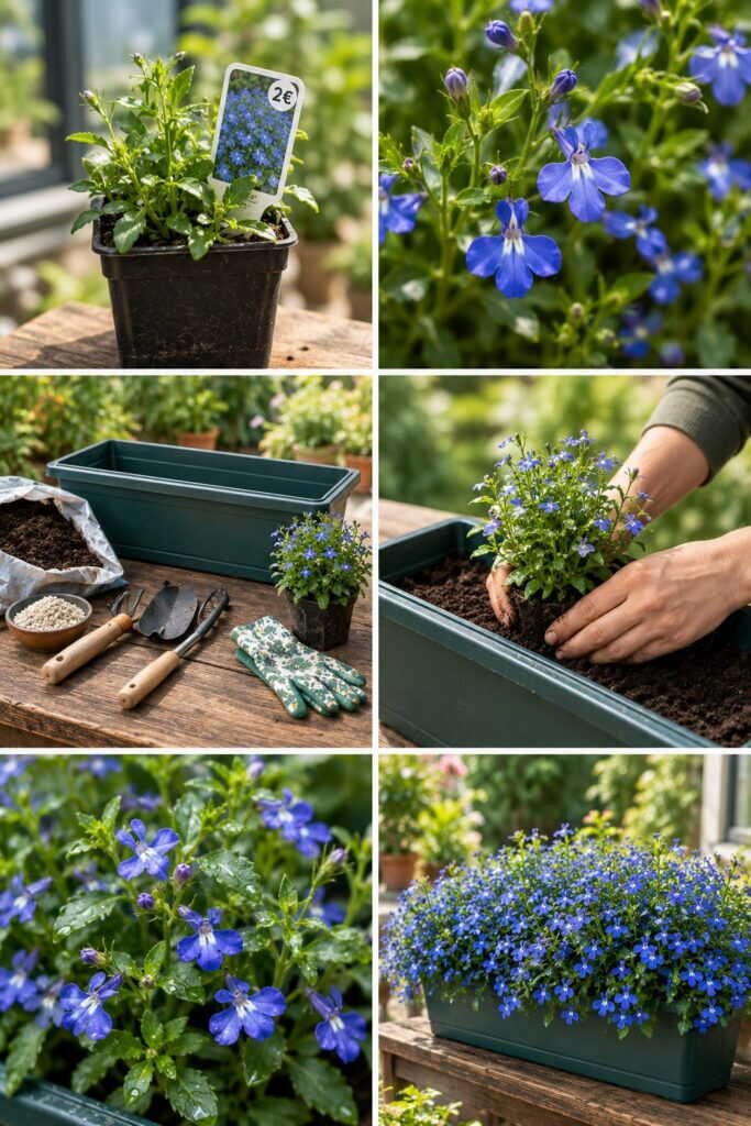 Lobélia : la fleur à 2 euros qui remplit une jardinière entière en un mois
