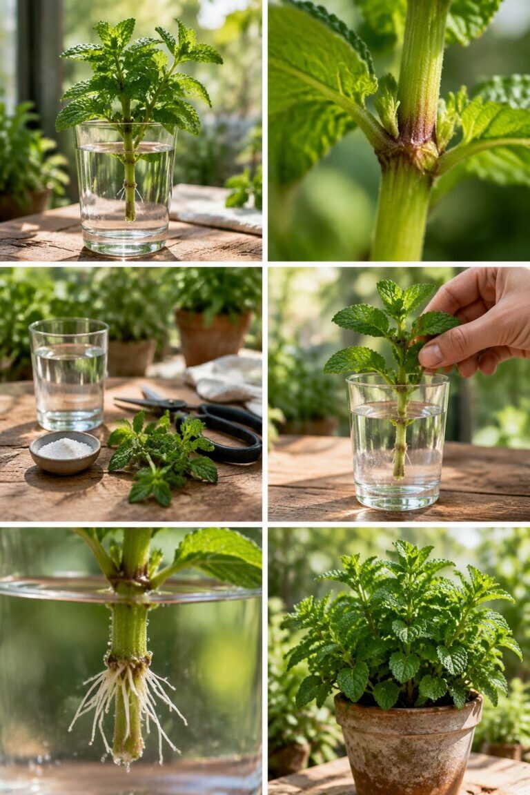 Menthe dans un verre d&rsquo;eau : des racines en 5 jours