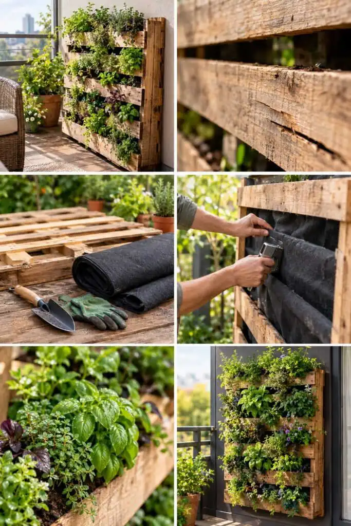 Mur végétal en palettes : le tuto pour un balcon