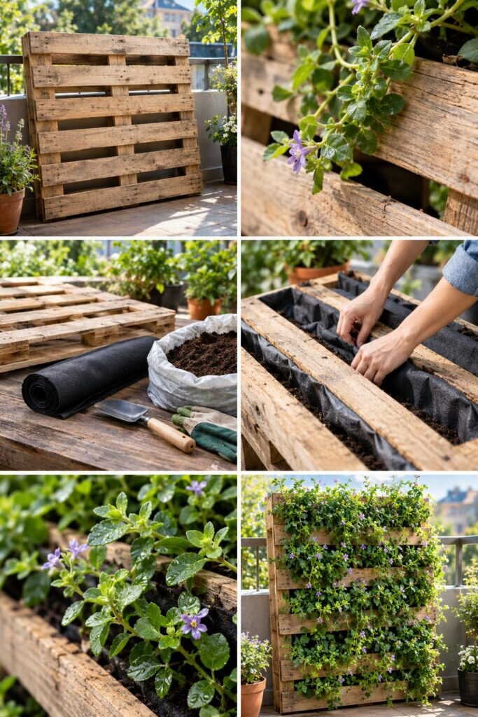 Mur végétal en palettes sur balcon : le tuto en 5 étapes