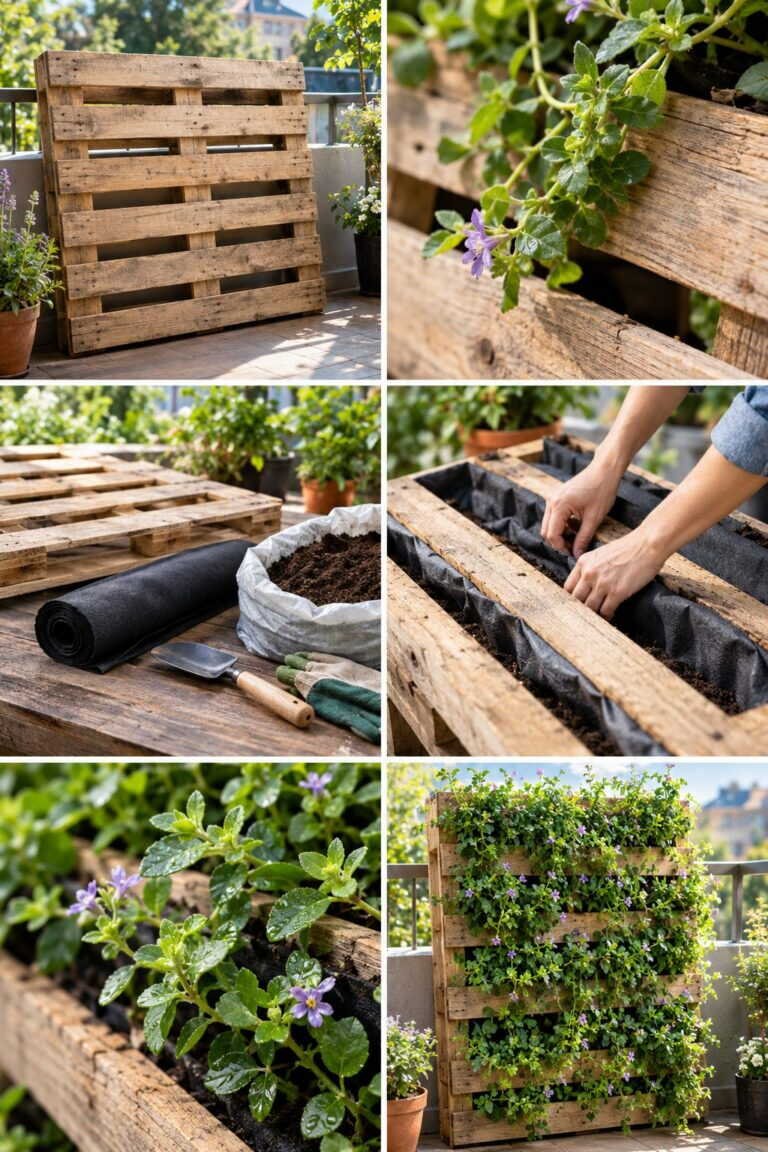 Mur végétal en palettes sur balcon : le tuto en 5 étapes