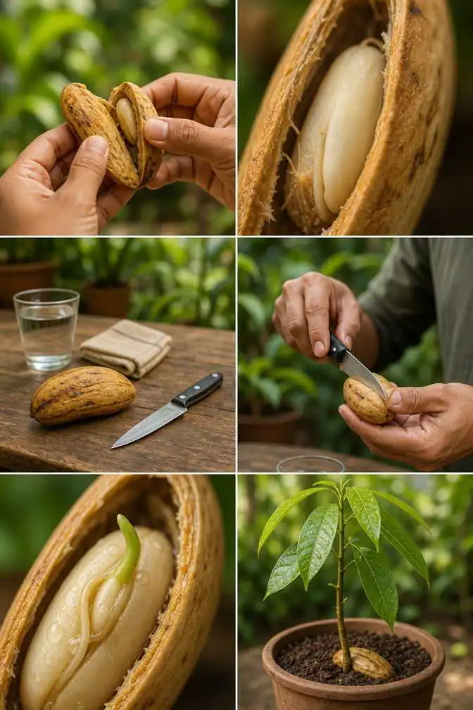 Noyau de mangue : l&rsquo;ouvrir avant de le planter