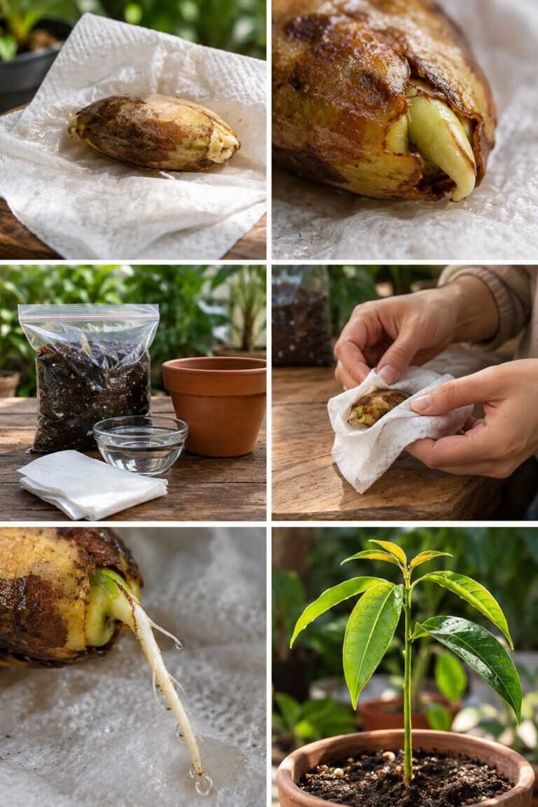 Noyau de mangue : le faire germer en 2 semaines dans du papier essuie-tout