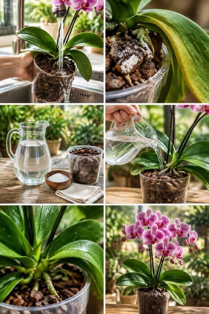 Orchidée arrosée au robinet : voilà pourquoi ses feuilles ramollissent, laissez l'eau reposer une nuit