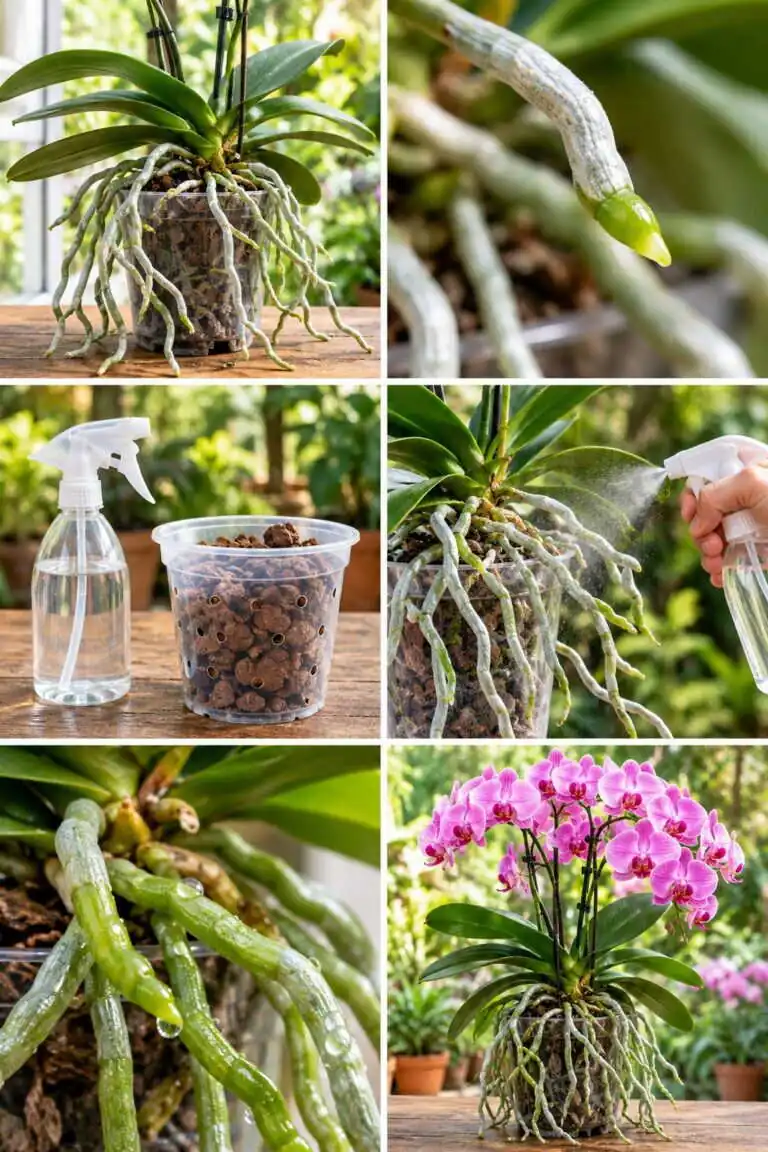 Orchidée aux racines qui sortent du pot : surtout, ne les coupez pas