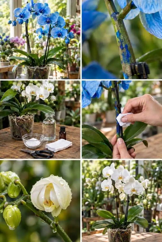 Orchidée bleue : elle refleurira blanche, voici pourquoi