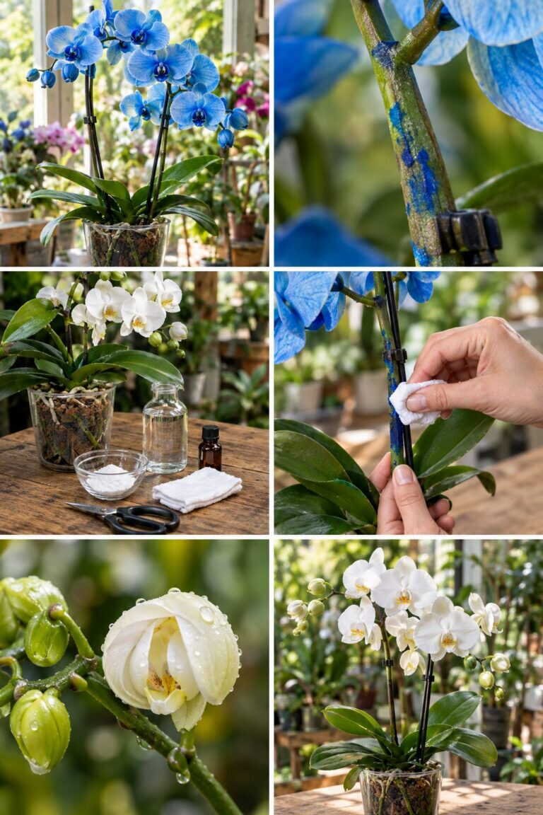 Orchidée bleue : elle refleurira blanche, voici pourquoi