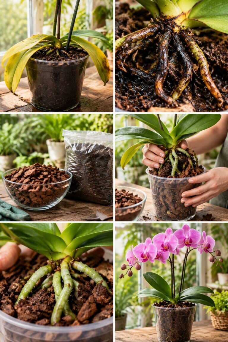 Orchidée rempotée dans du terreau ordinaire : elle pourrit en 2 mois, voici quoi mettre à la place
