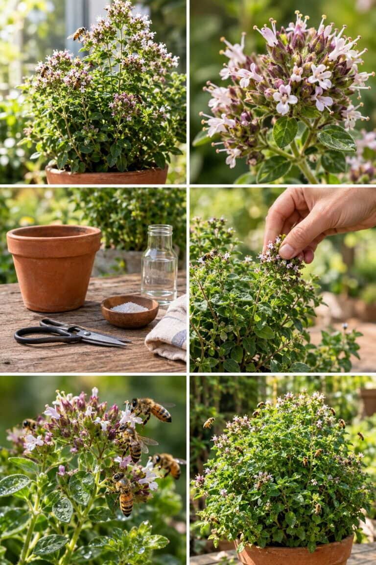 Origan en pot : laissez-le fleurir, les abeilles viennent de tout le quartier