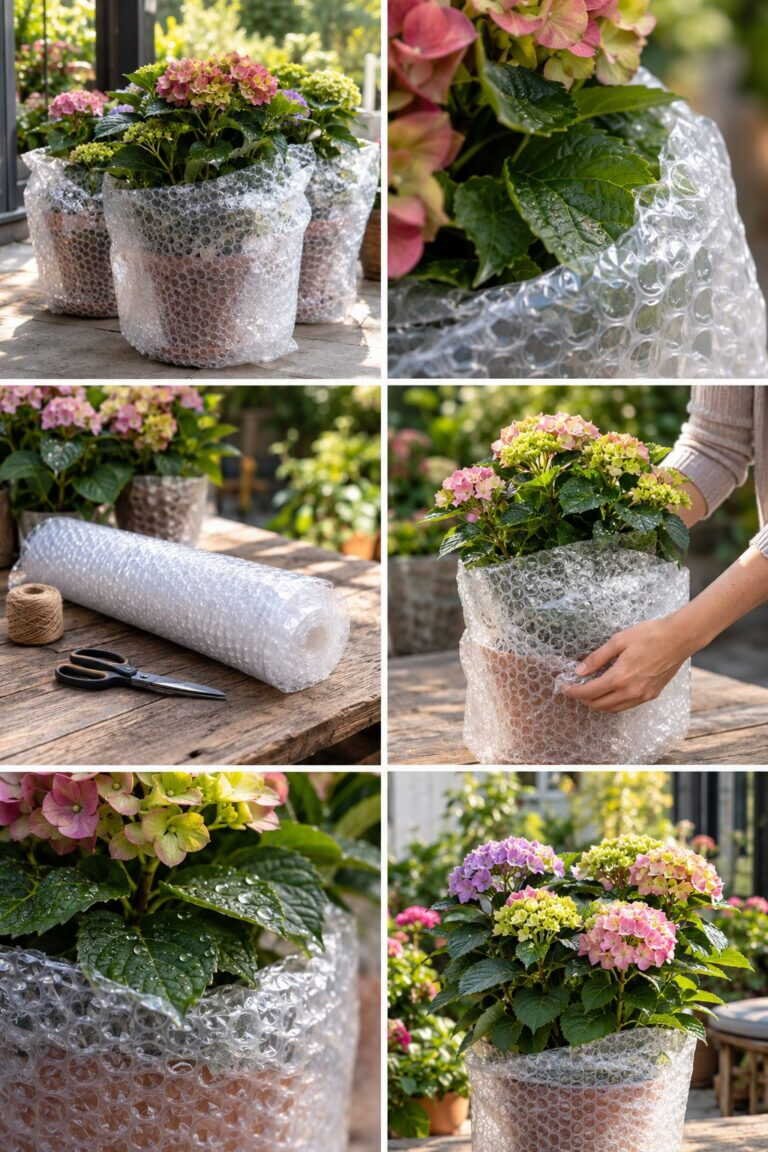 Papier bulle autour des pots : la protection d&rsquo;hiver à 2 euros