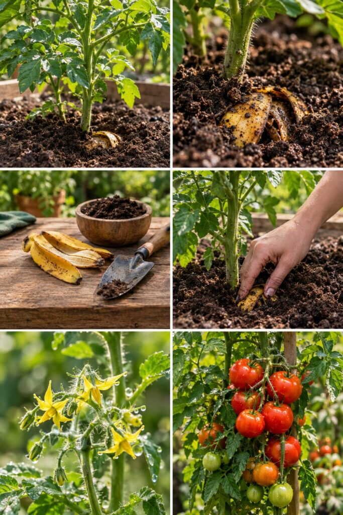 Peau de banane au pied des tomates : ce qui se passe en 3 semaines