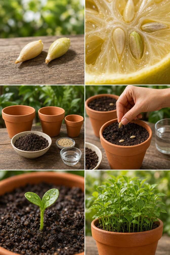 Pépins de citron, mandarine, pamplemousse : lequel germe le plus vite
