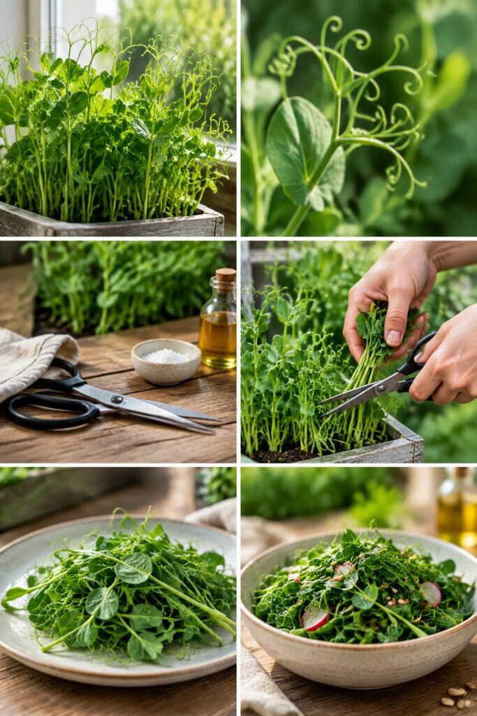 Petits pois : les jeunes pousses se mangent en salade, voici comment les récolter