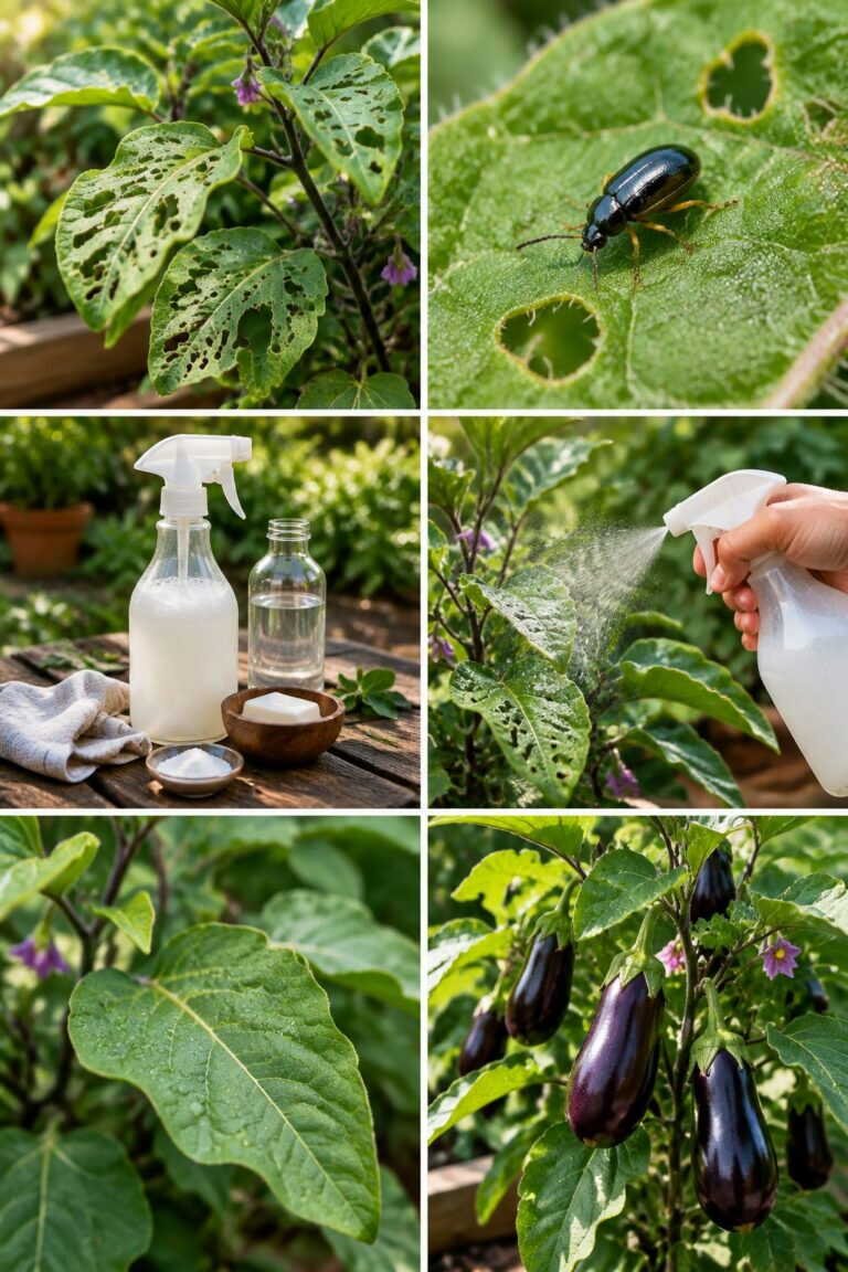 Petits trous dans les feuilles d&rsquo;aubergine : les puces de terre, la parade au savon