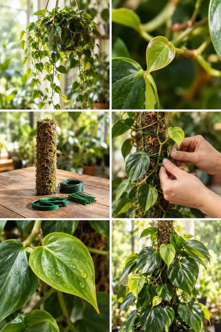 Philodendron aux feuilles minuscules : un tuteur et elles triplent de taille