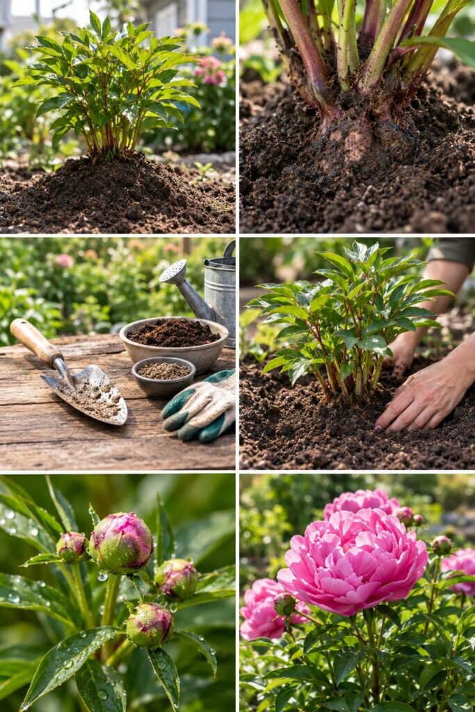 Pivoine qui ne fleurit pas : elle est plantée trop profond