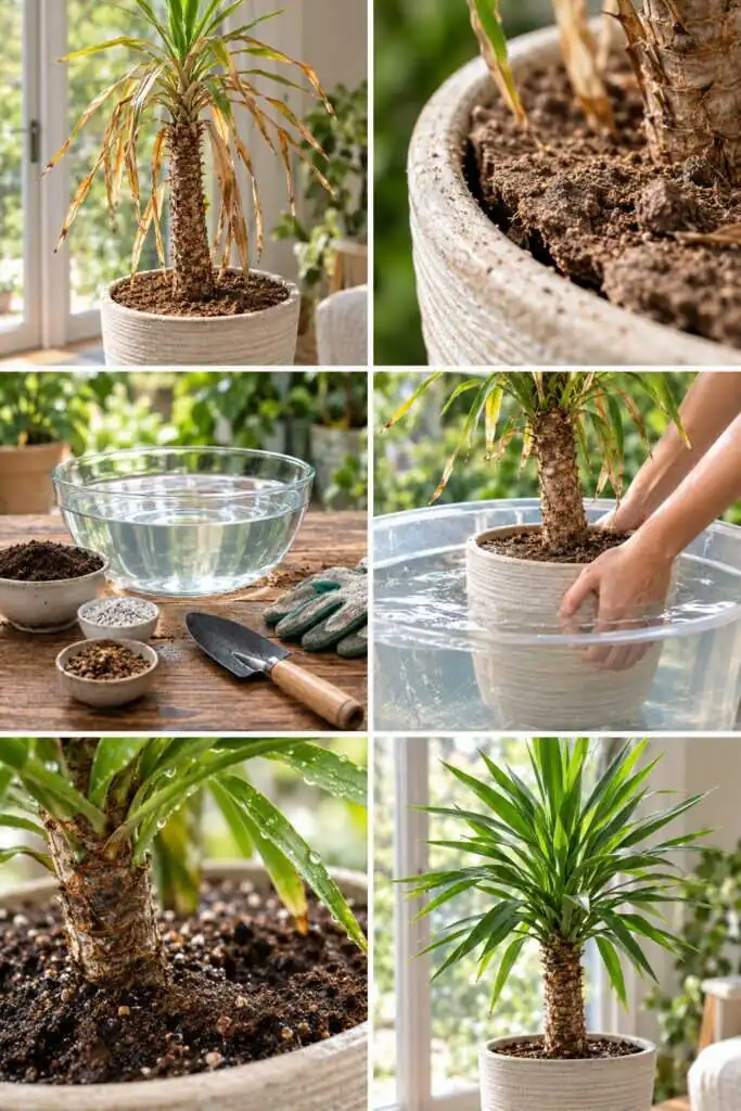 Plante desséchée : le bain de 30 minutes, pas l'arrosoir