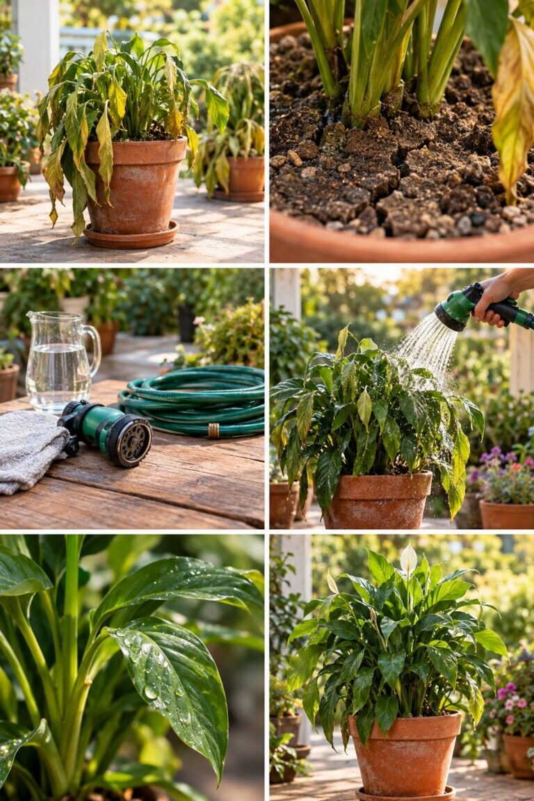 Plantes en pot en canicule : la douche du soir qui les sauve