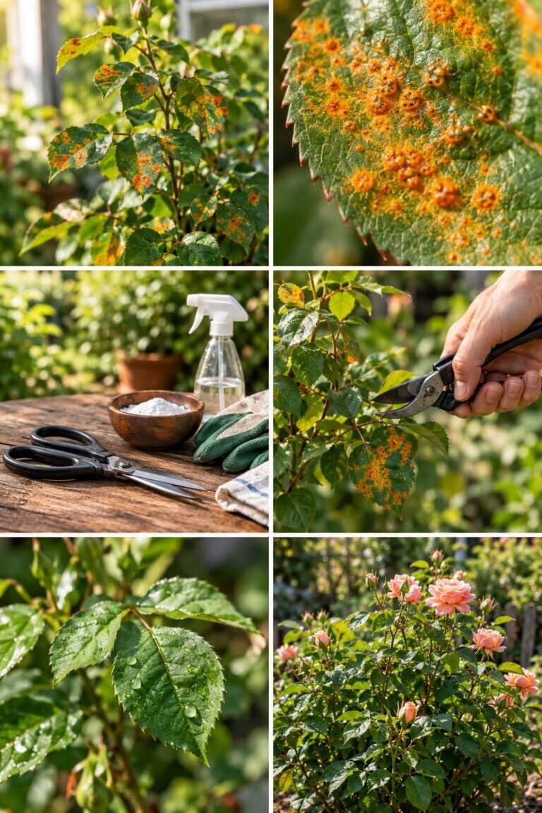 Points orange sous les feuilles : c&rsquo;est la rouille, coupez tout avant qu&rsquo;elle se propage