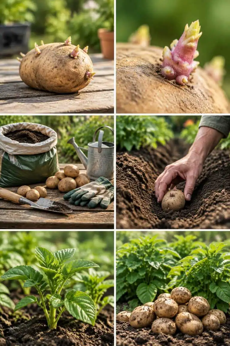 Pomme de terre germée : le sac de terreau et 4 kg à récolter