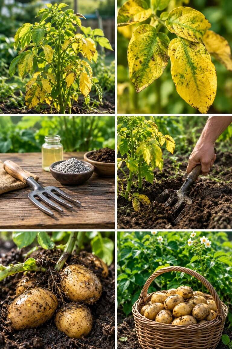 Pommes de terre en pot : quand les récolter (la réponse est sur les feuilles)