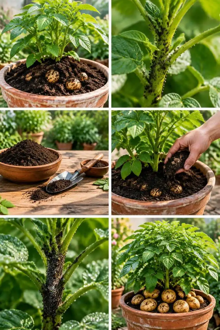 Pommes de terre en pot : rajoutez du terreau au fur et à mesure, la récolte double