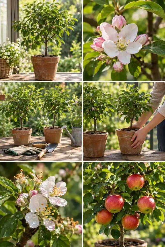 Pommier en pot qui ne fleurit pas : il lui faut un autre pommier à côté