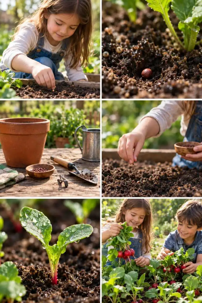 Potager en pot avec des enfants : les 5 légumes qui poussent vite
