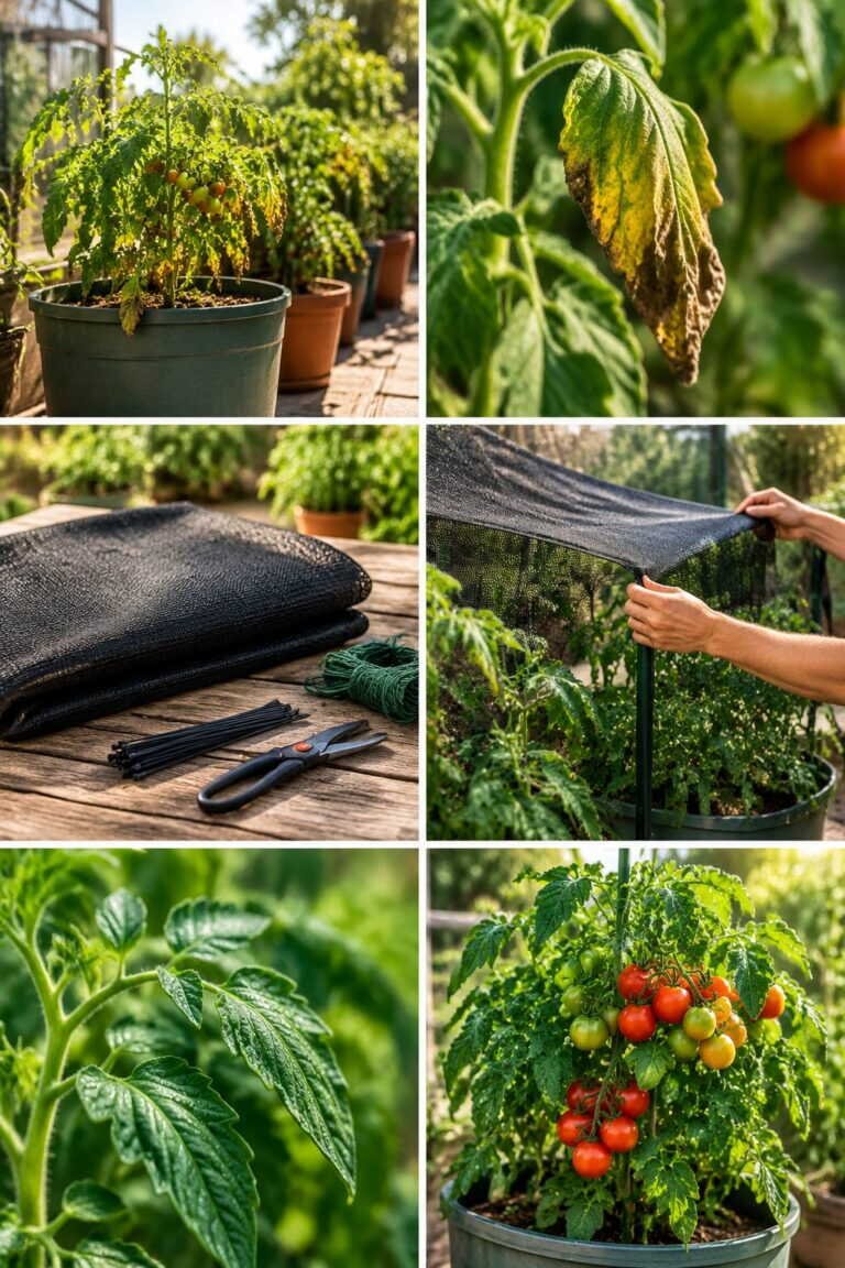 Potager en pot en canicule : l&rsquo;ombre de 14 h à 17 h