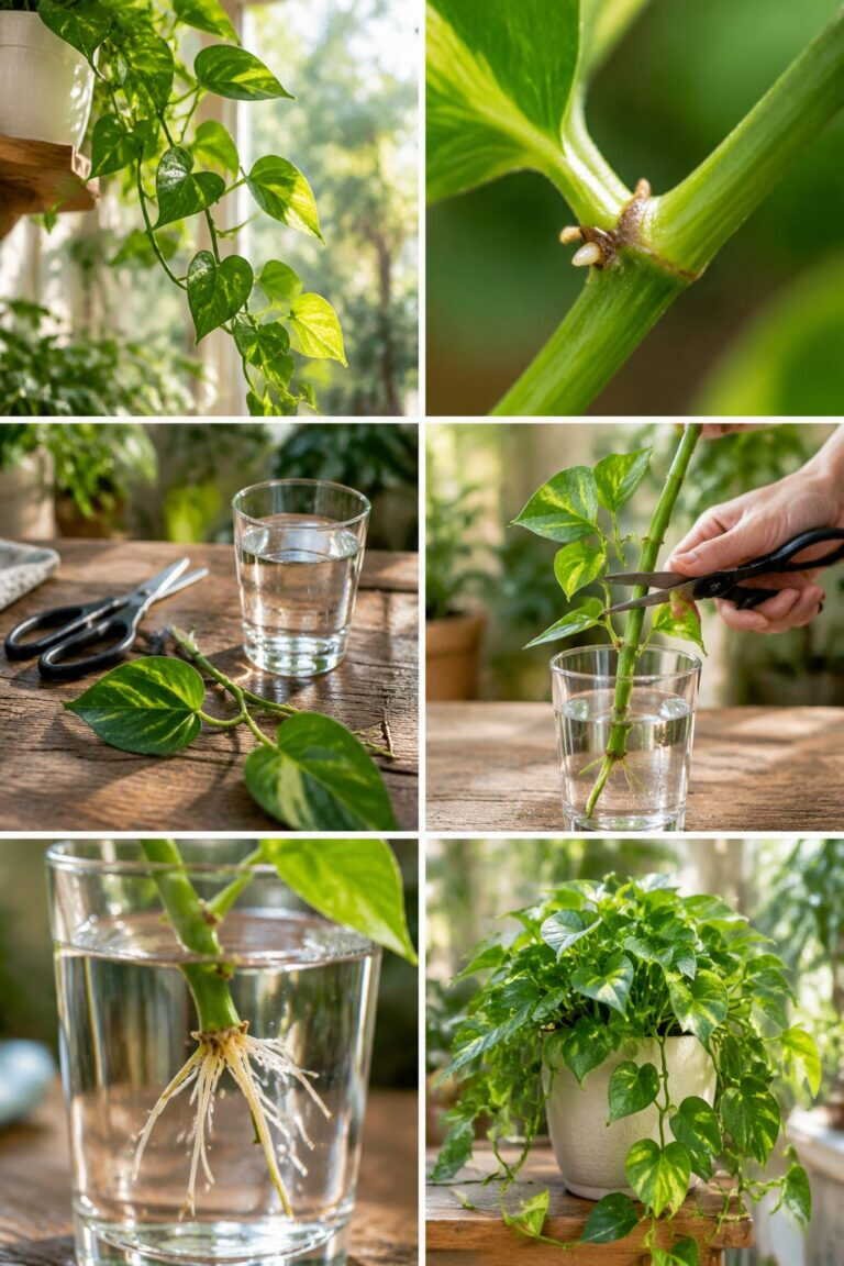Pothos : coupez sous un nœud, mettez dans l&rsquo;eau, c&rsquo;est tout