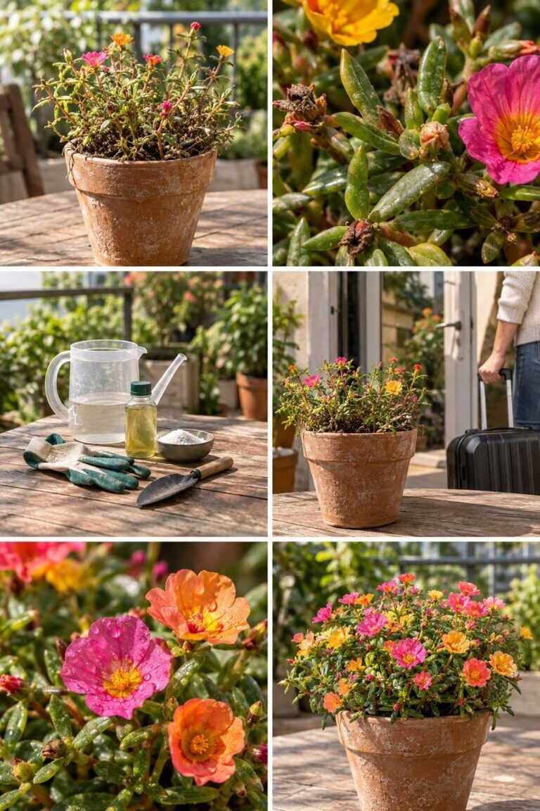Pourpier à fleurs : la plante de balcon qui aime être oubliée en vacances