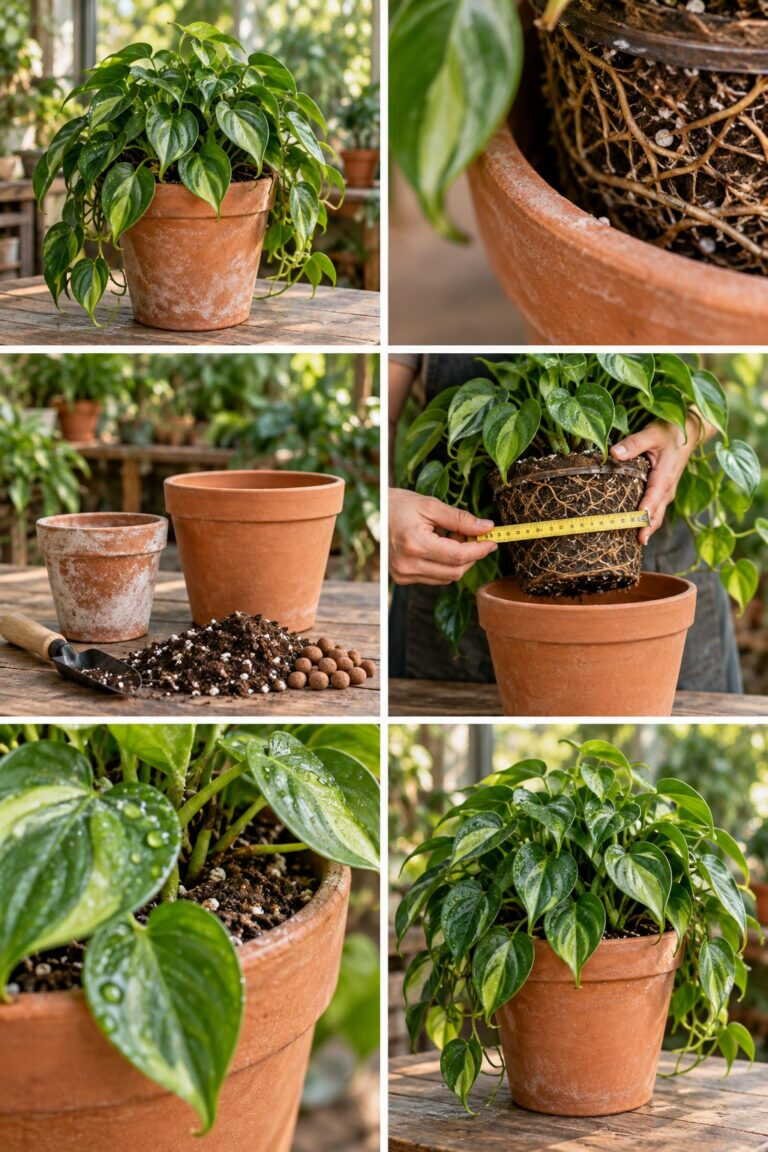 Quelle taille de pot au rempotage : 2 doigts de plus, pas plus
