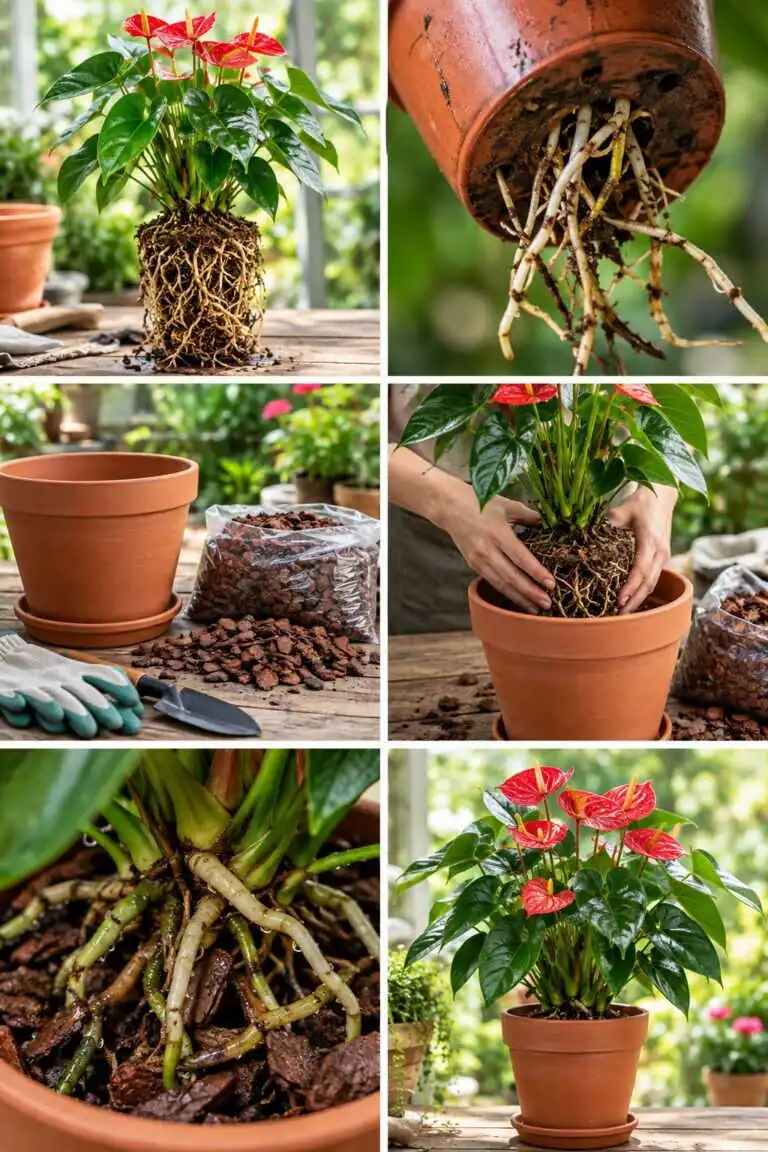 Racines qui sortent du pot de l&rsquo;anthurium : rempotez dans les 15 jours ou il s&rsquo;étouffe