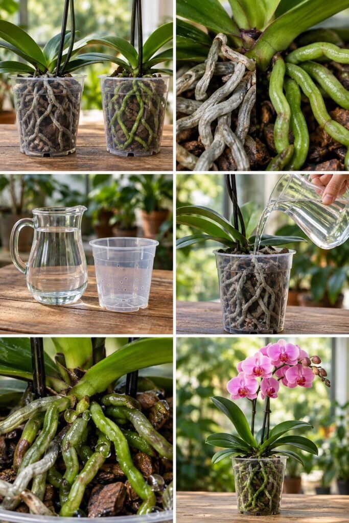 Racines vertes ou grises : le code couleur pour savoir quand arroser l'orchidée
