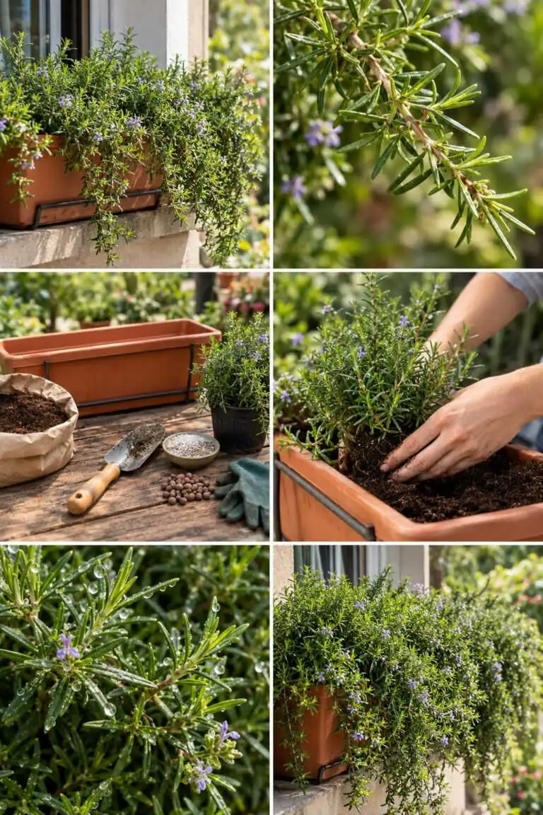 Romarin rampant en jardinière : le brise-vue parfumé qui ne demande rien