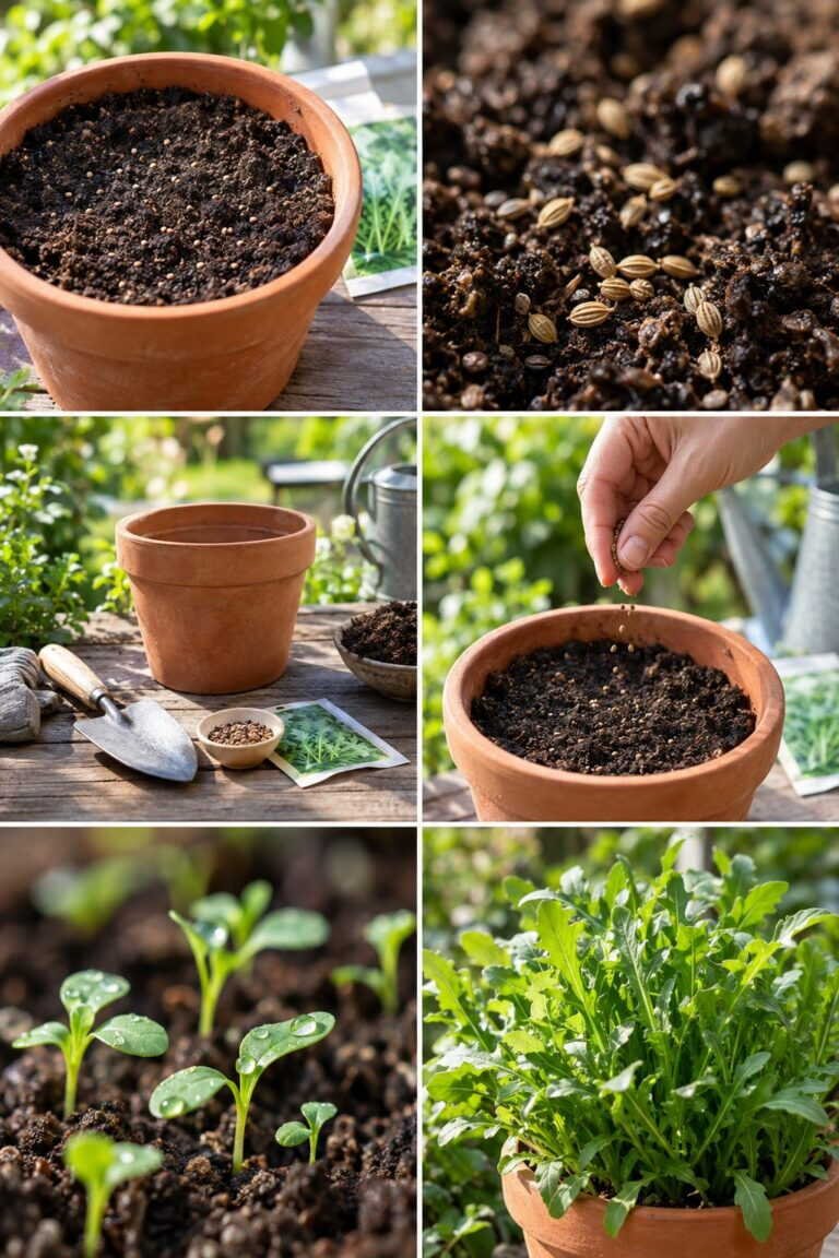 Roquette en pot : 3 semaines entre le semis et la salade