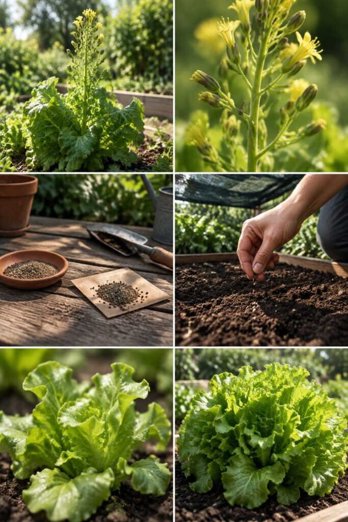 Salade qui monte en fleur : elle devient amère, ressemez à l'ombre
