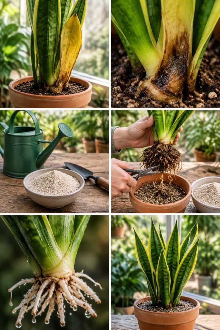 Sansevieria molle à la base : arrêtez l&rsquo;arrosage tout de suite